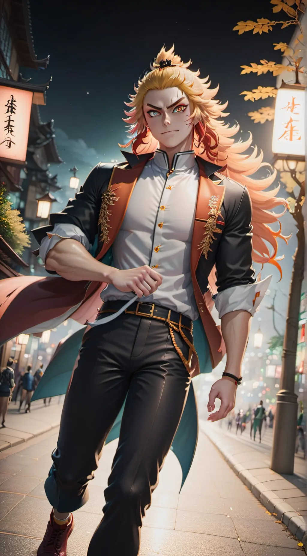 ai character: Rengoku  background