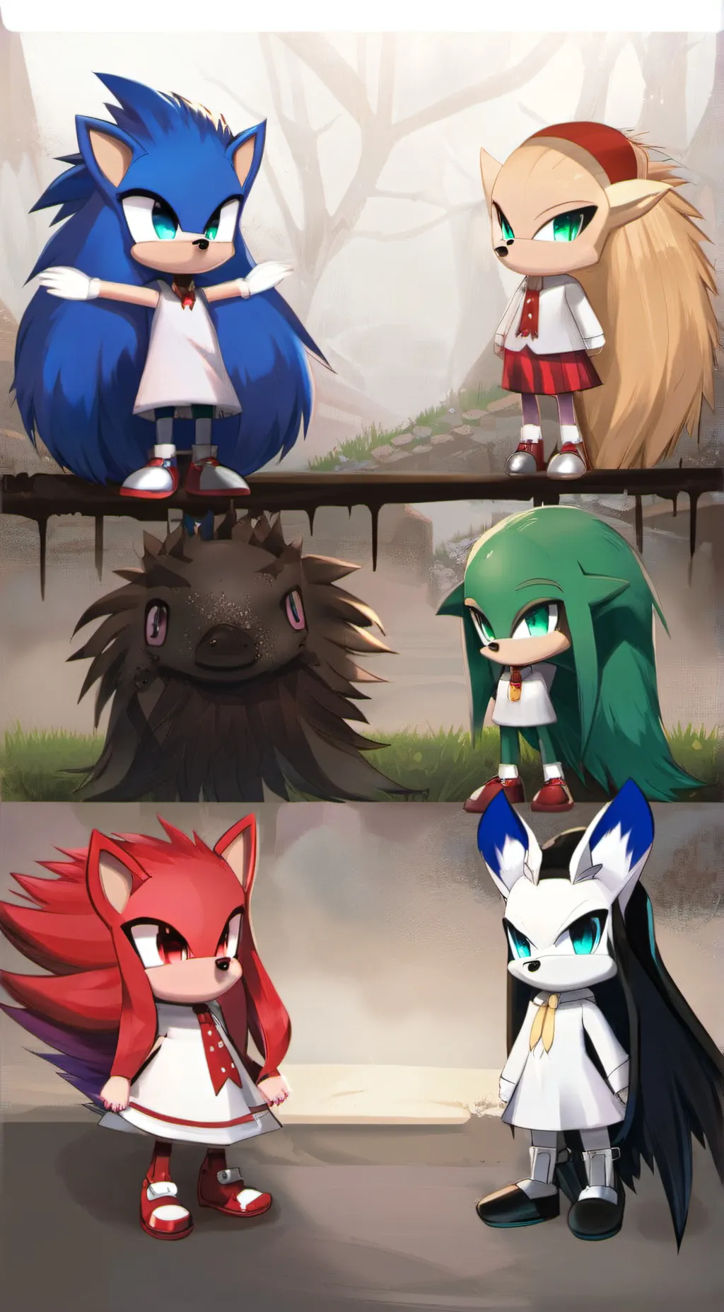 ai character: rouges sleepover  background