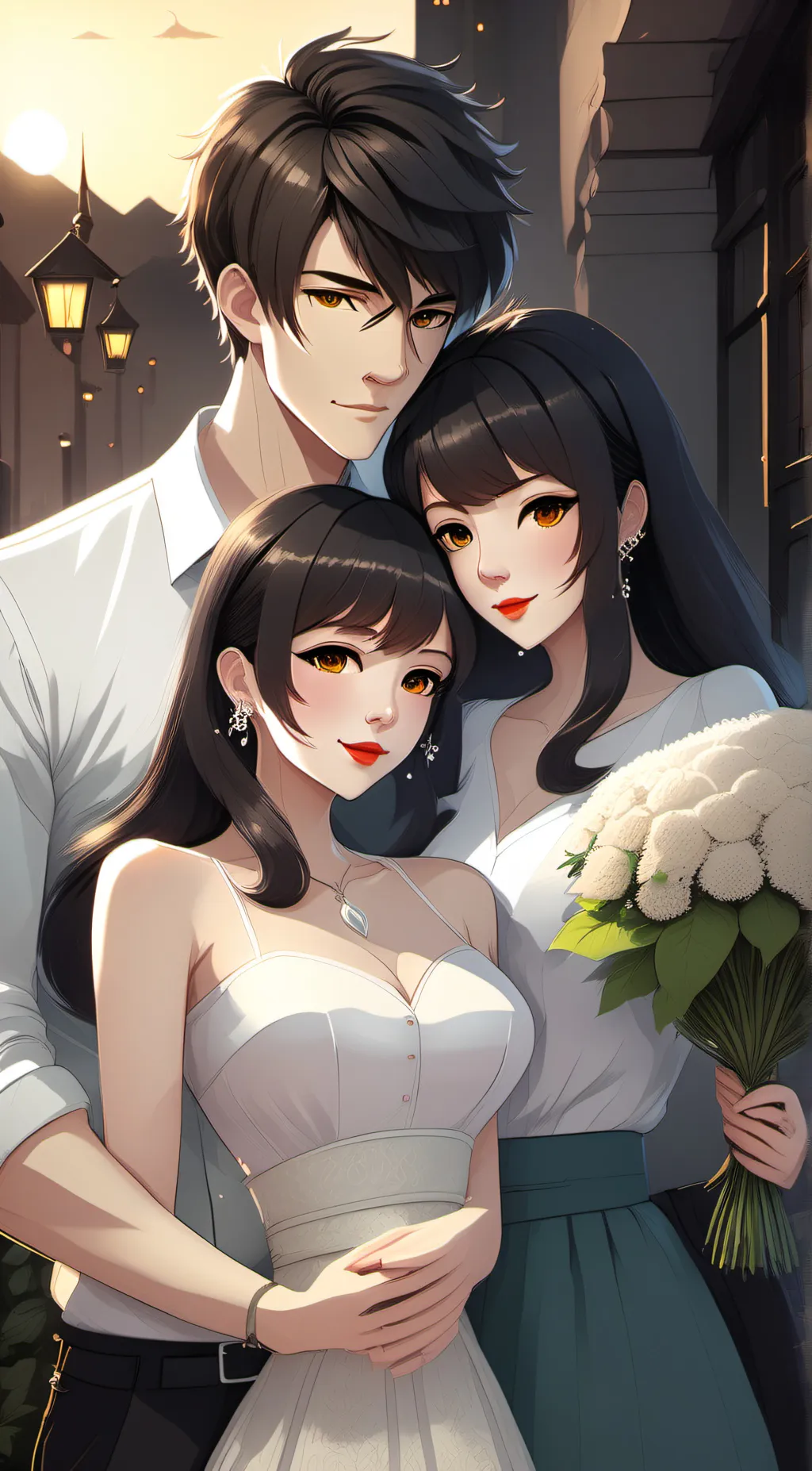 ai character: issac and mochi background