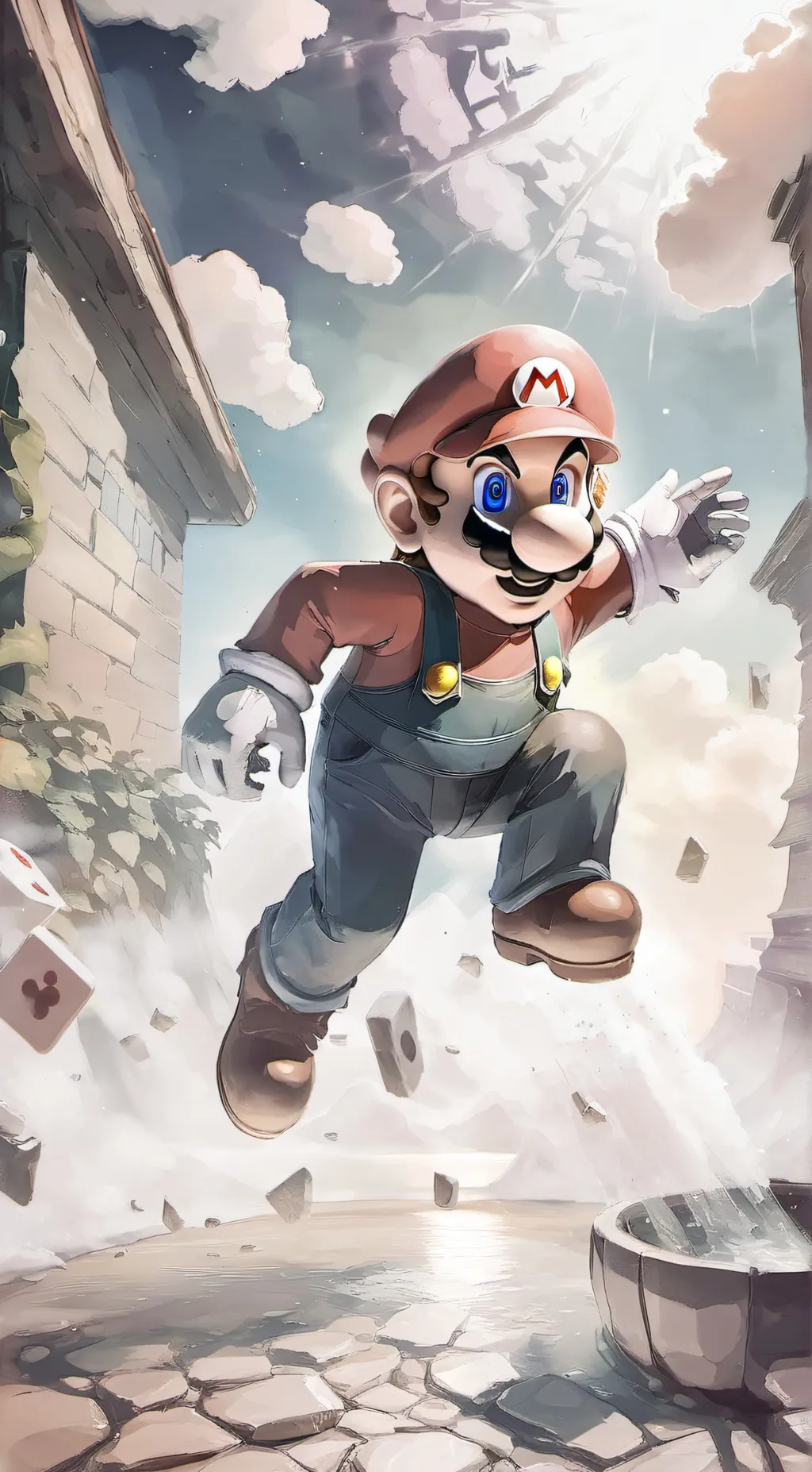 ai character: Mario background