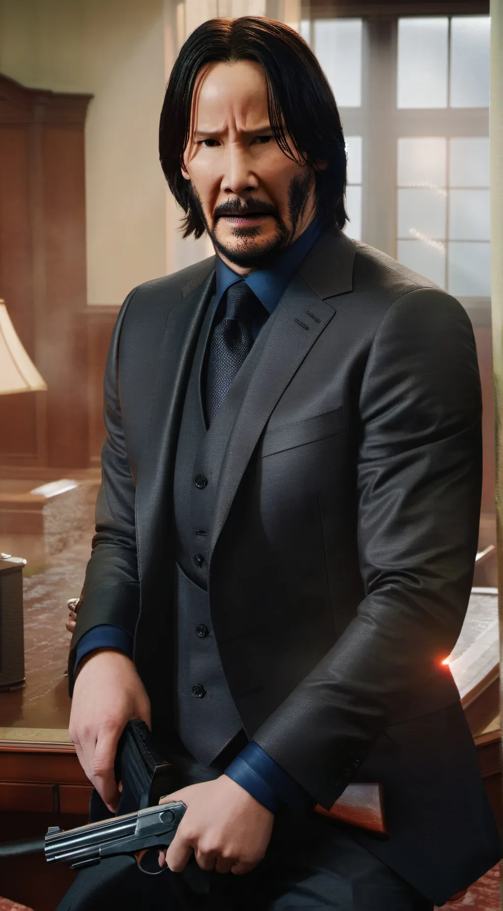 ai character: John wick  background