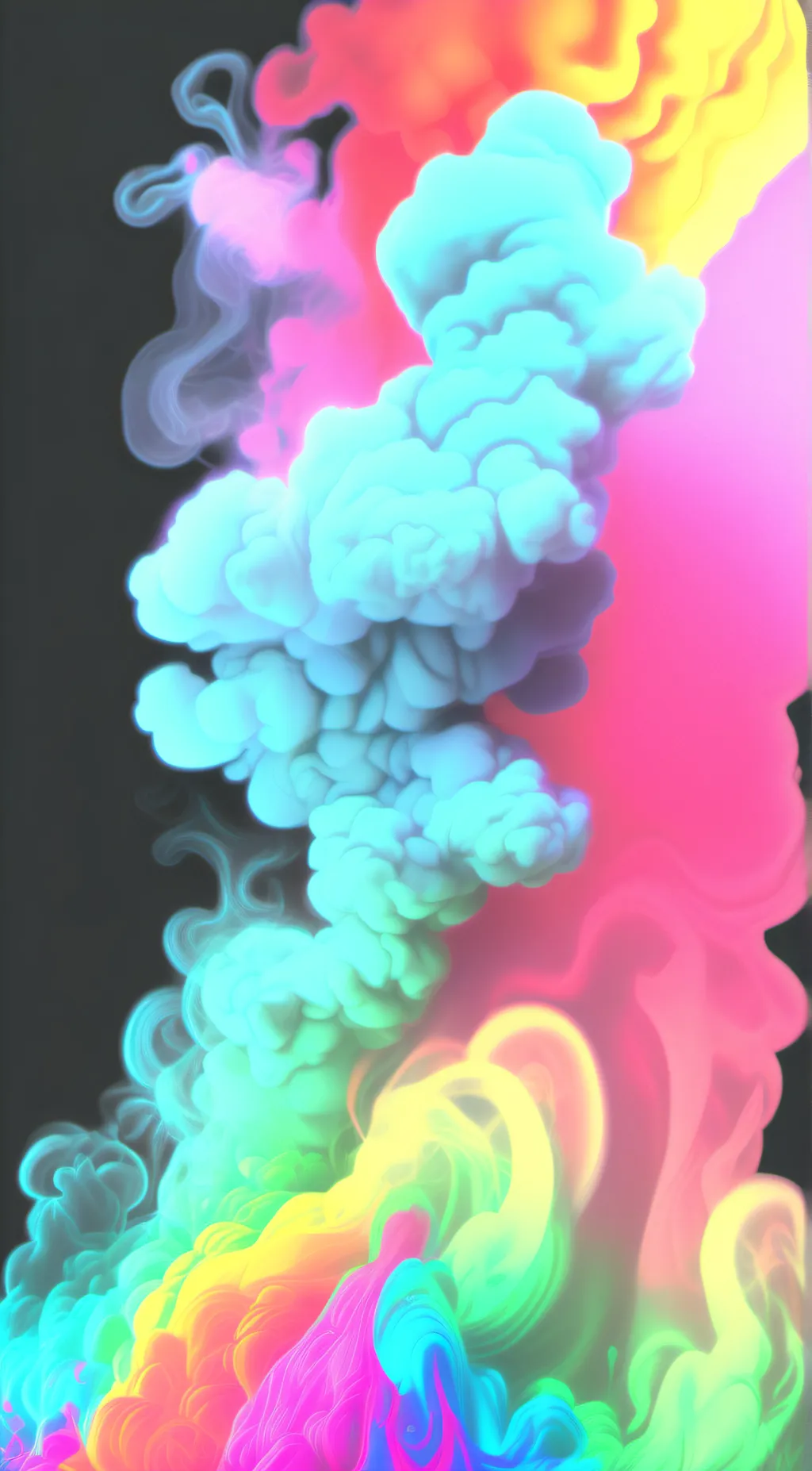 ai character: ultra rainbow smok background