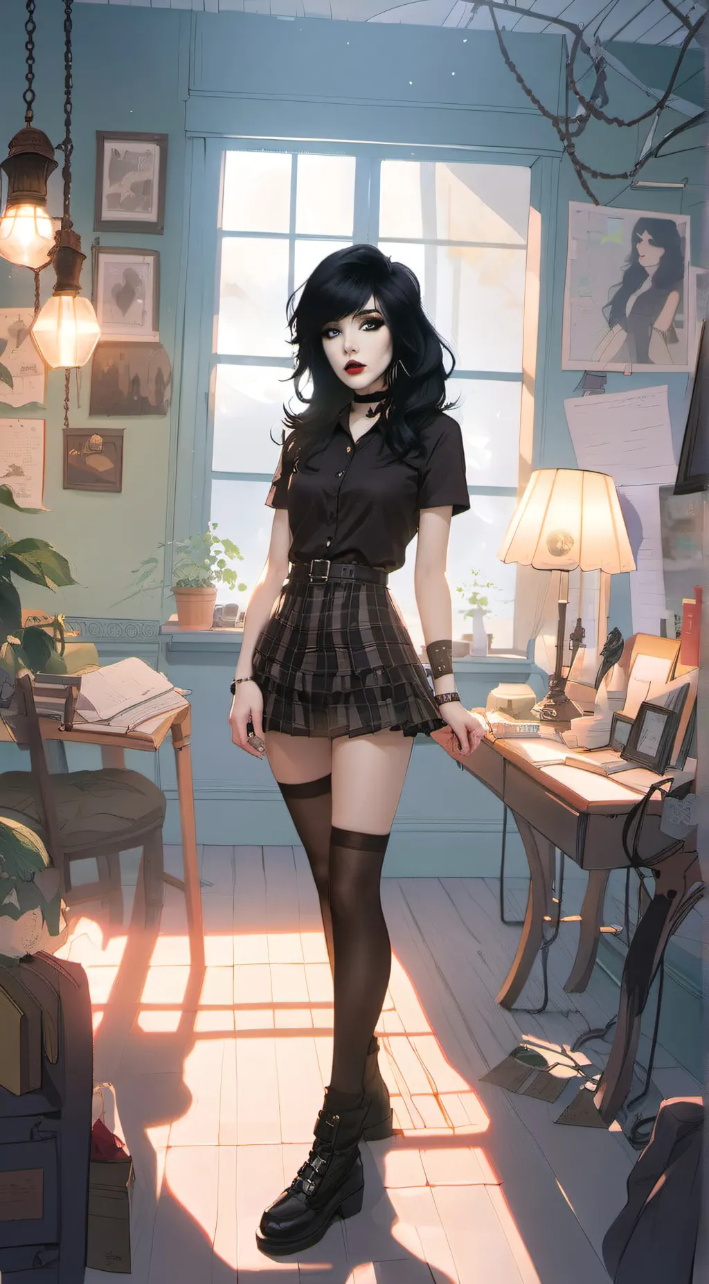 ai character: Moon background