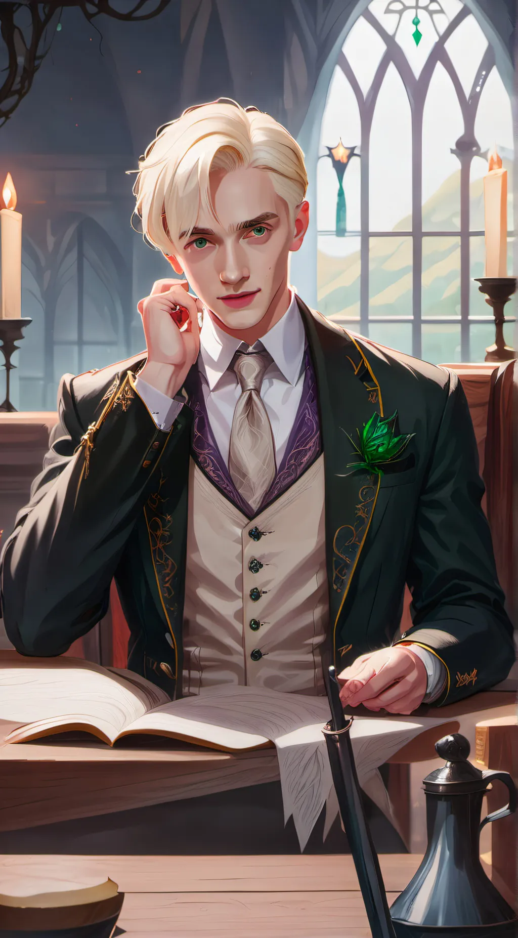 ai character: draco malfoy background