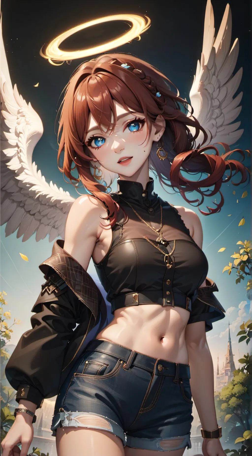 ai character: Angela  background