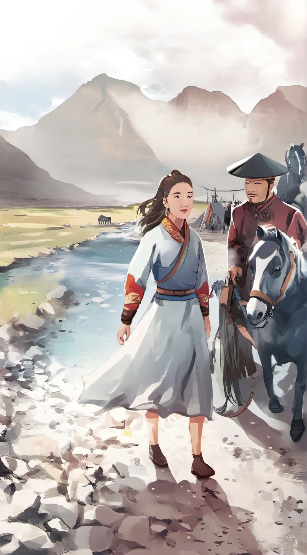 ai character: Mongolia background