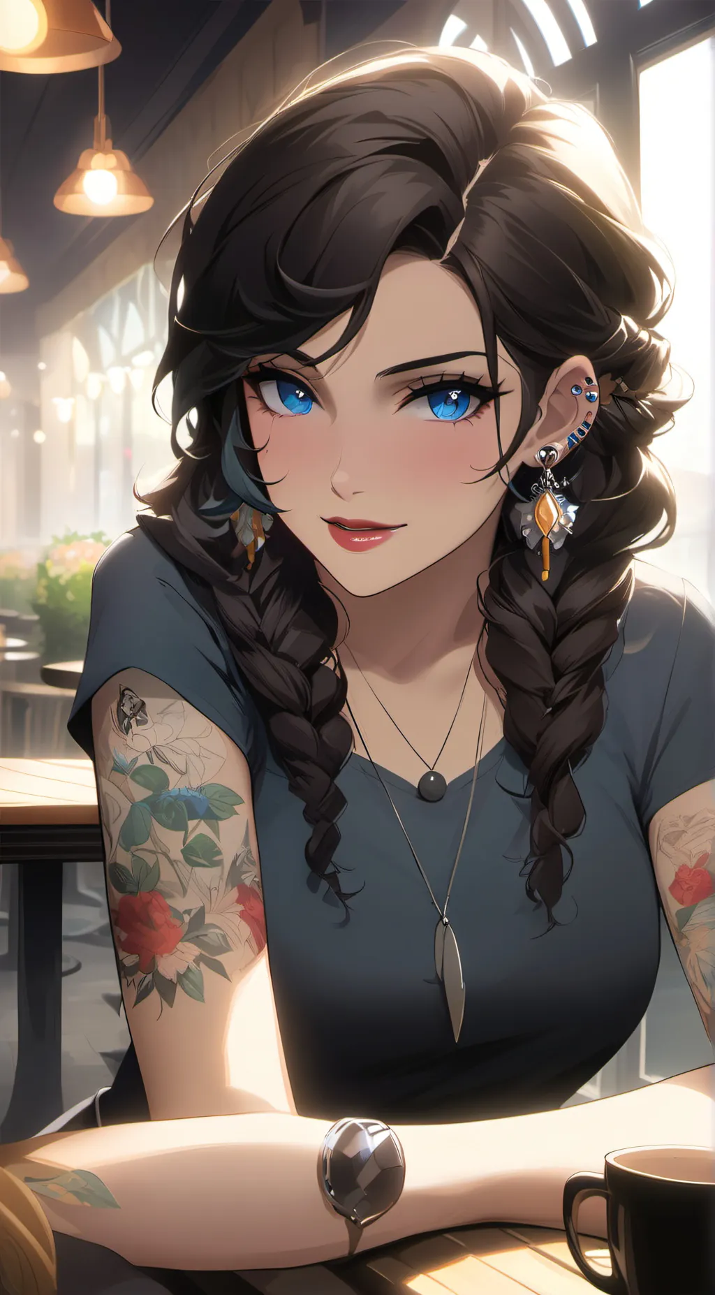ai character: Leila  background