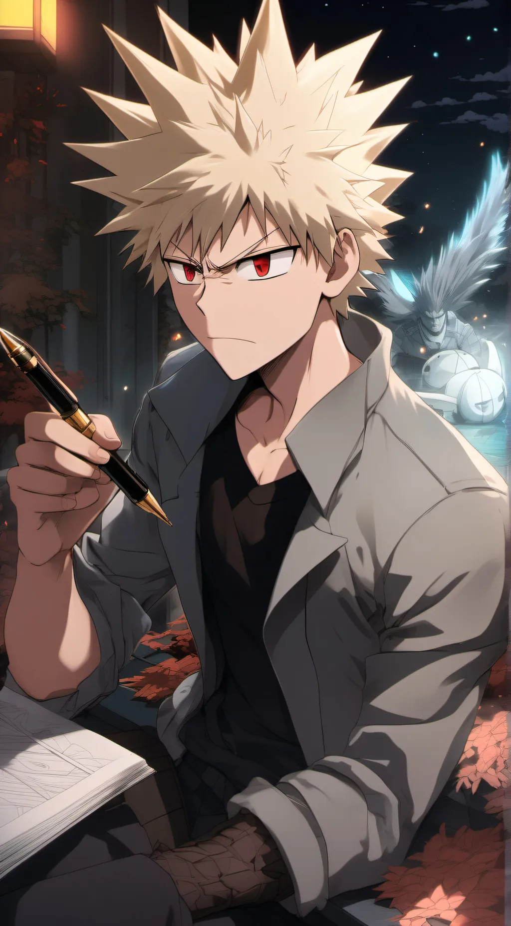 ai character: katsuki bakugou background