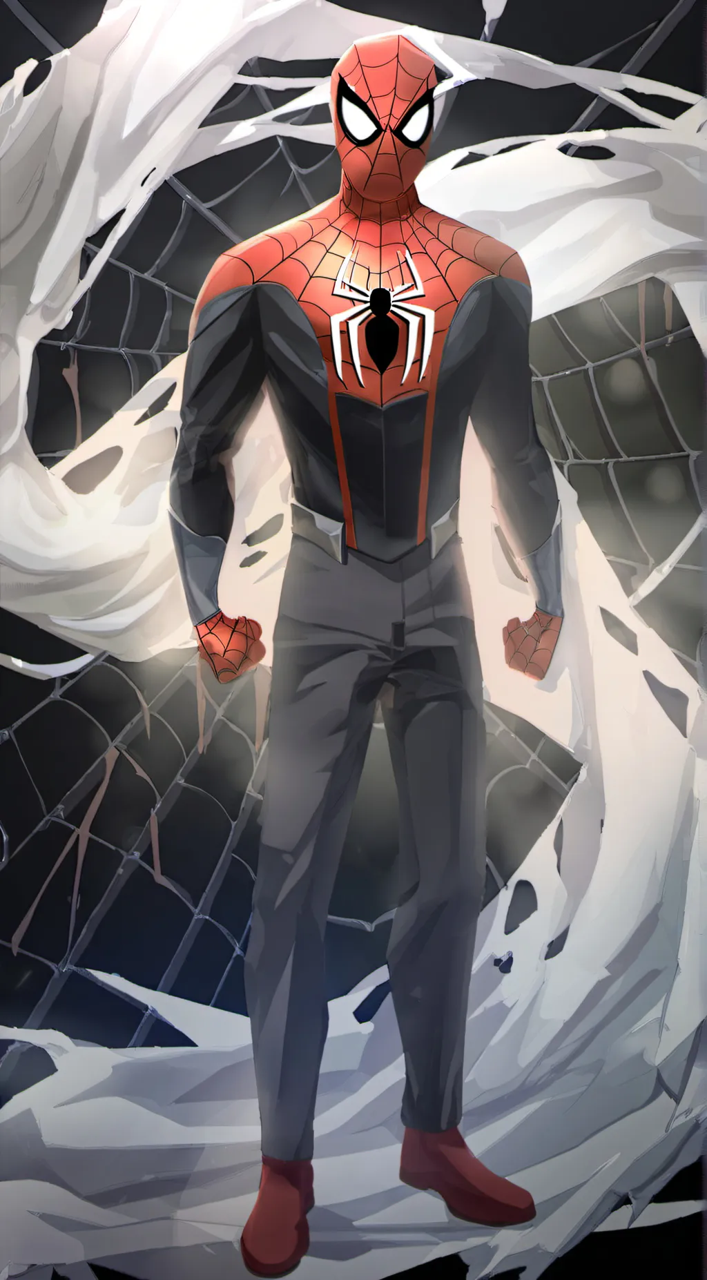 ai character: Spider-Man  background