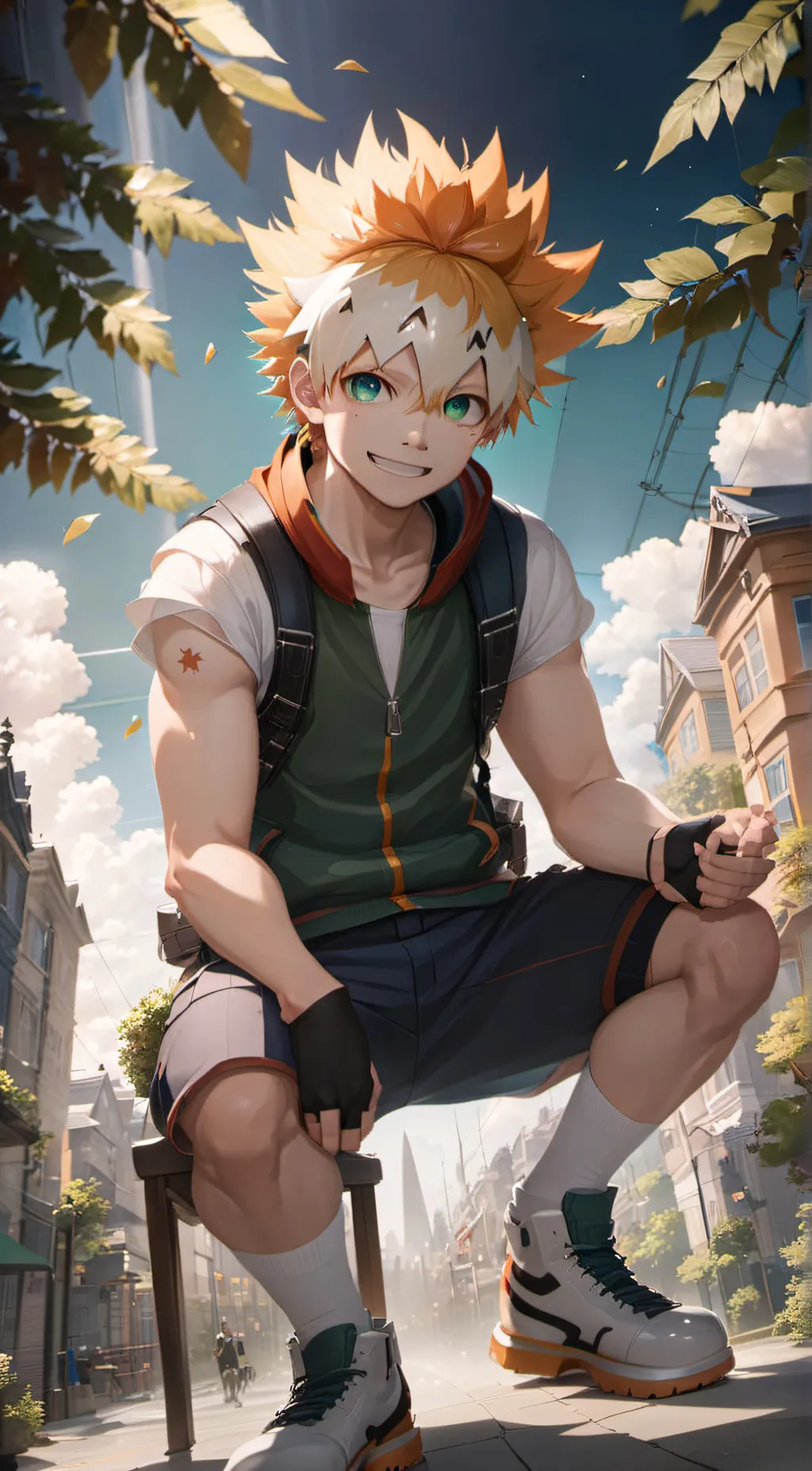 ai character: Katsuki bakugo background