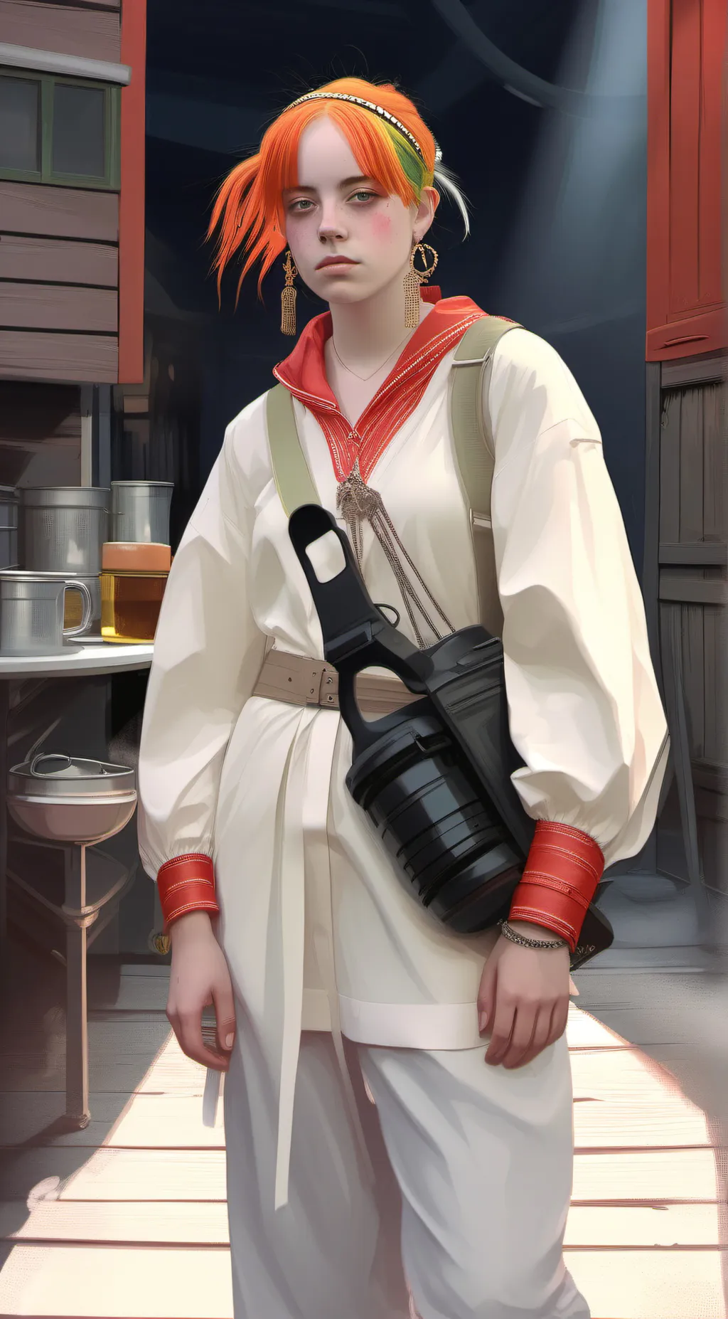 ai character: Billie eilish background