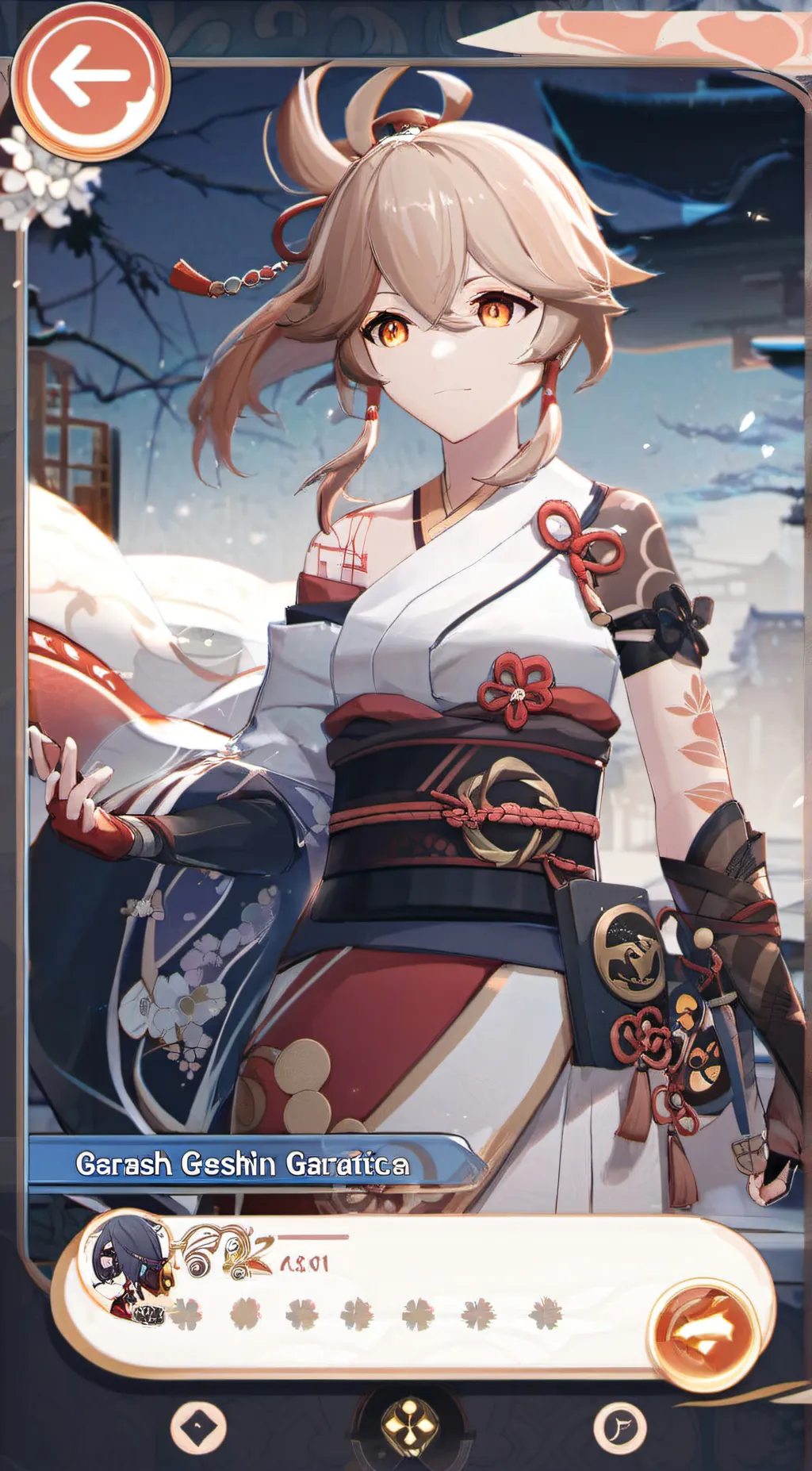 ai character: yoimiya  background