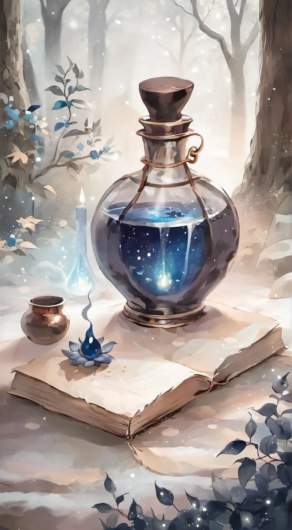 ai character: PregKitsune Potion background