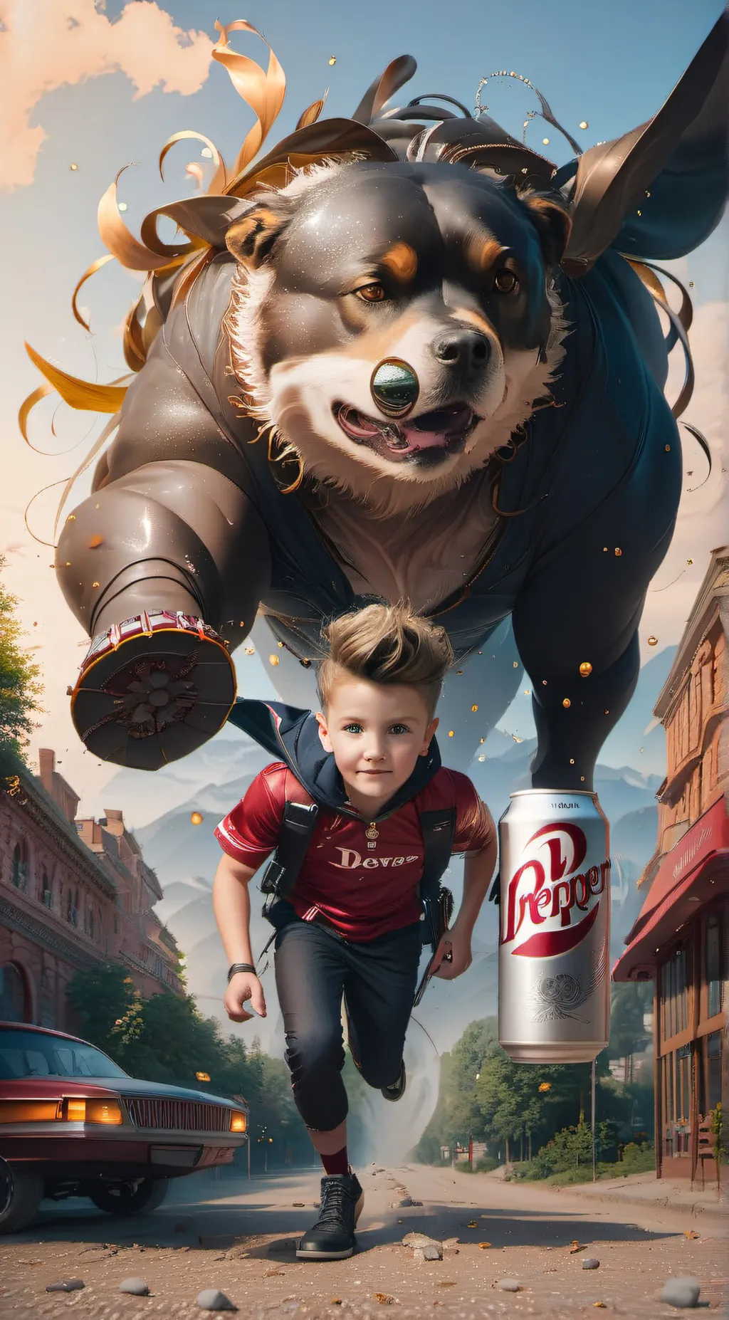 ai character: dr pepper king background