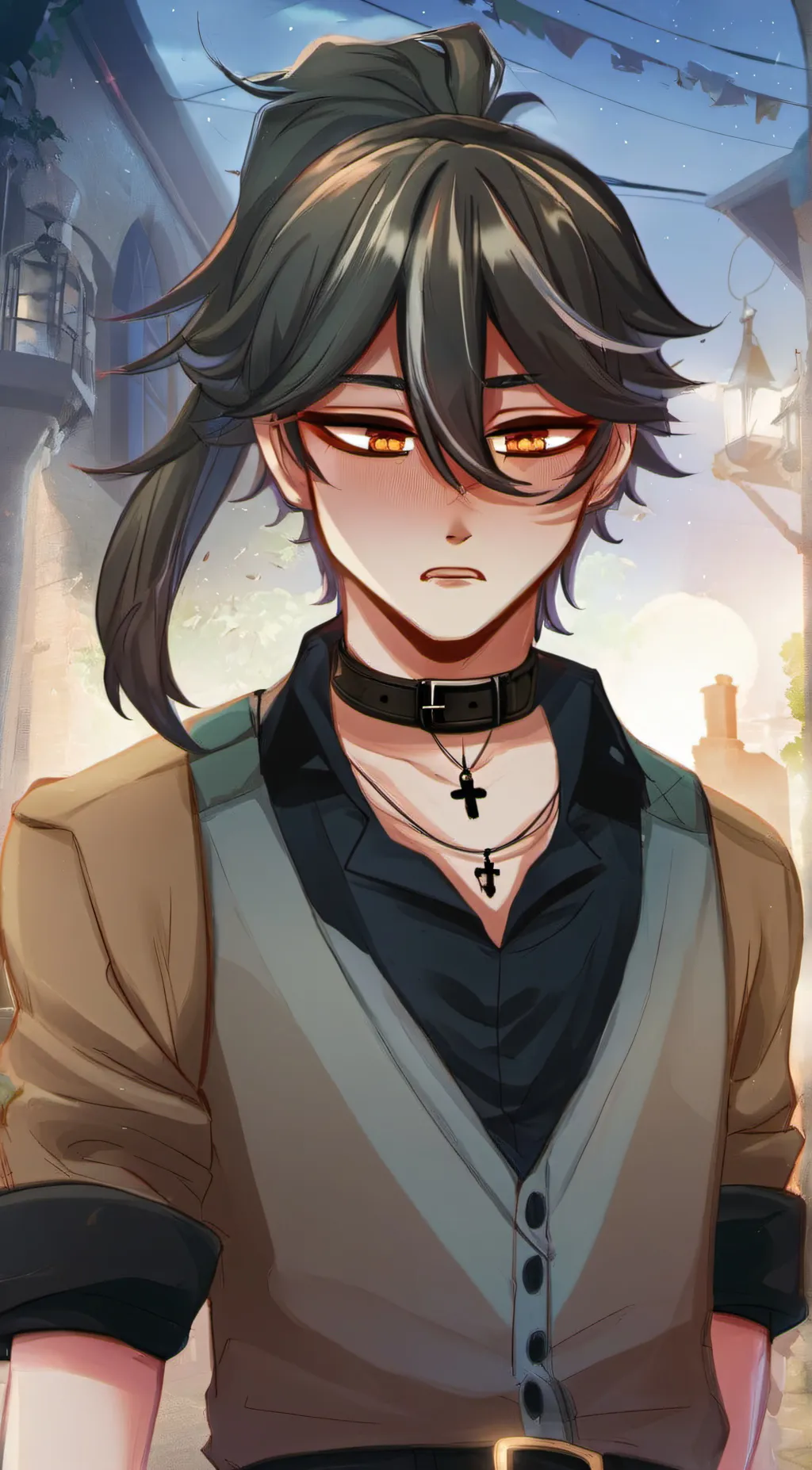 ai character: Solivan brugmansia background