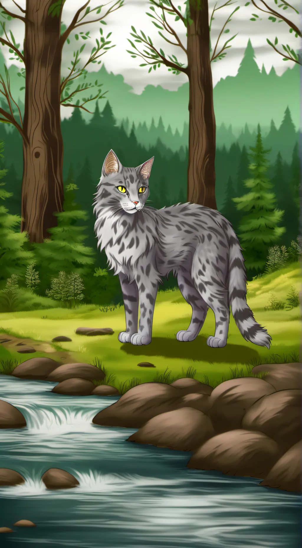 ai character: Silver Stream  background