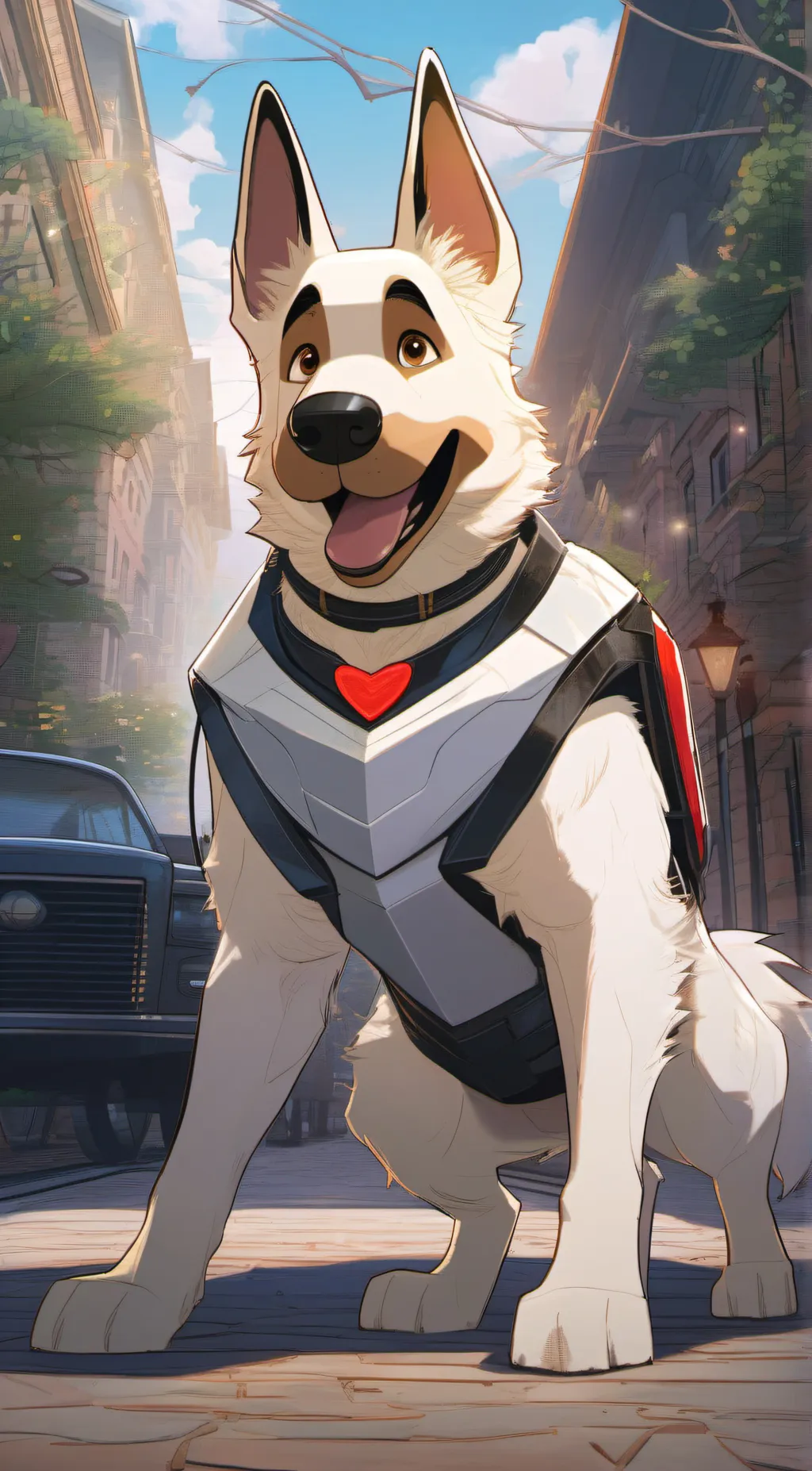 ai character: Bolt the superdog  background
