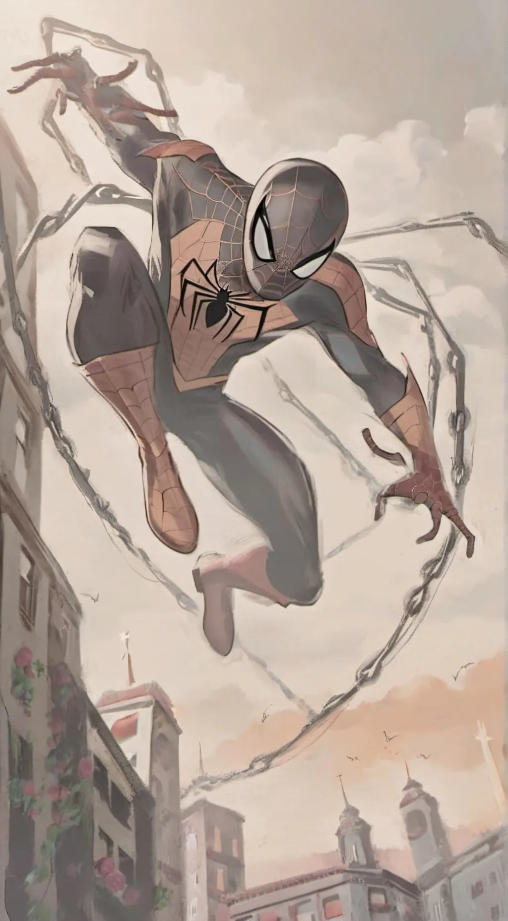ai character: aranha de ferro background