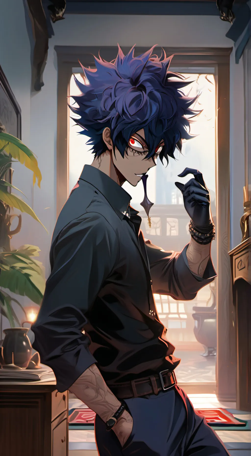 ai character: ^•Dabi•^ background