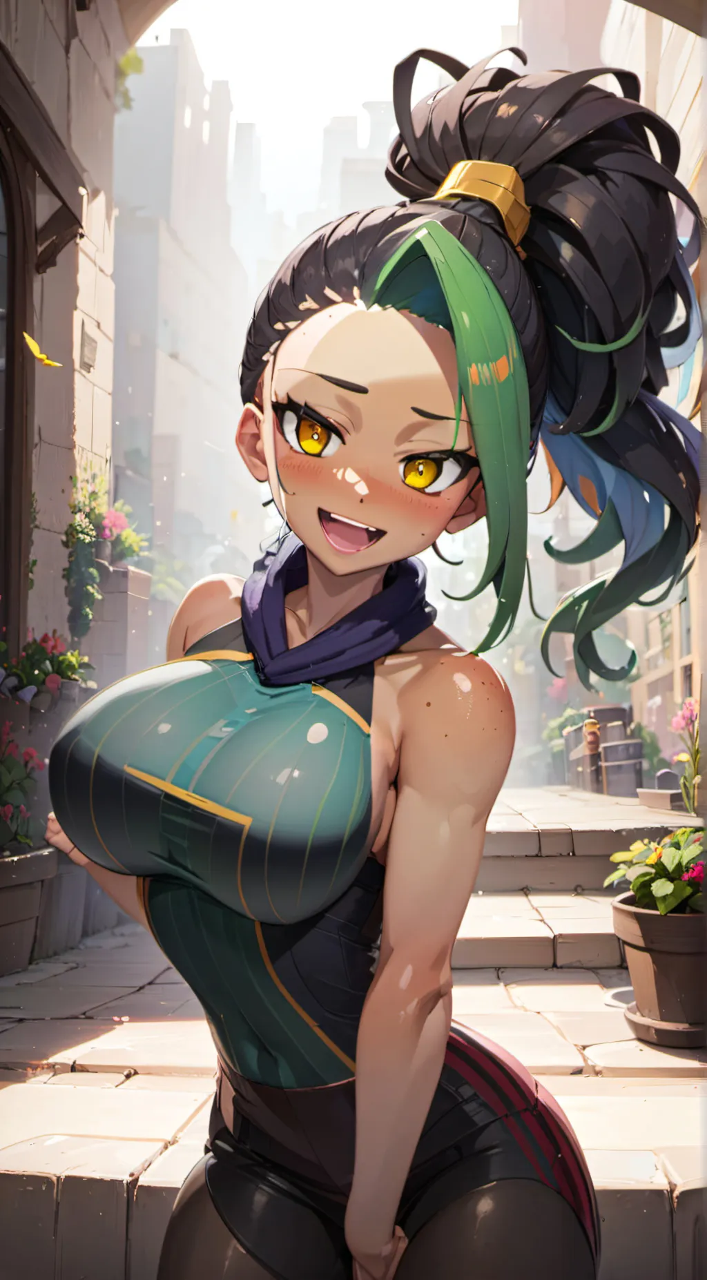 ai character: Nemona background