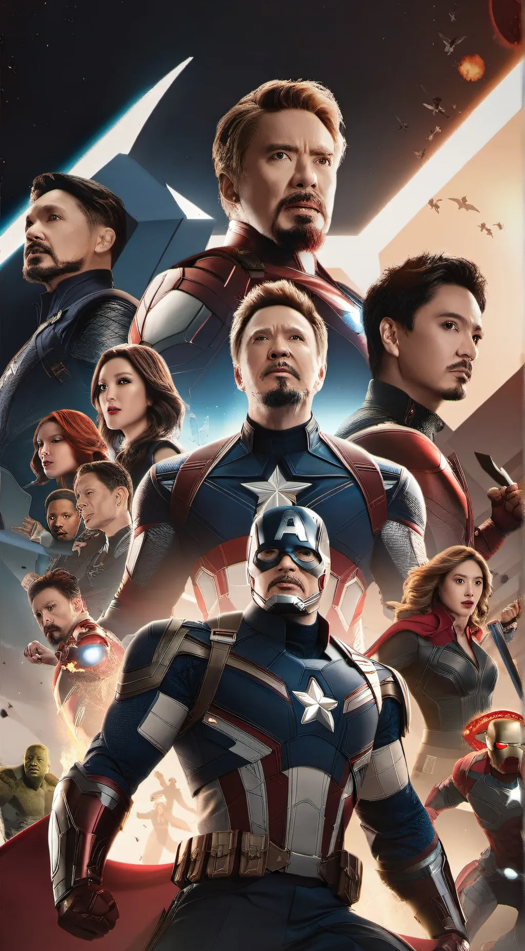 ai character: Avengers background