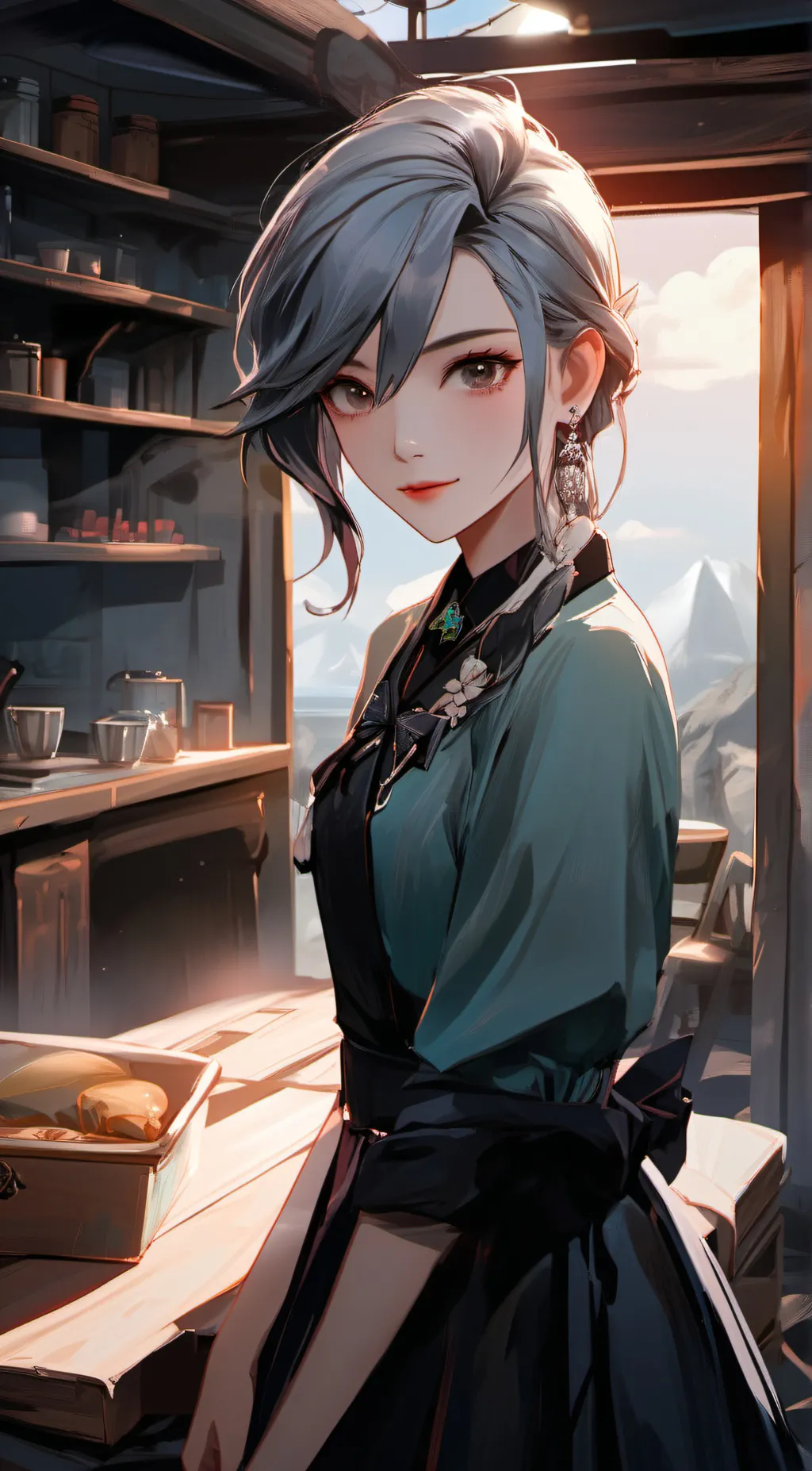 ai character: Zendaya  background