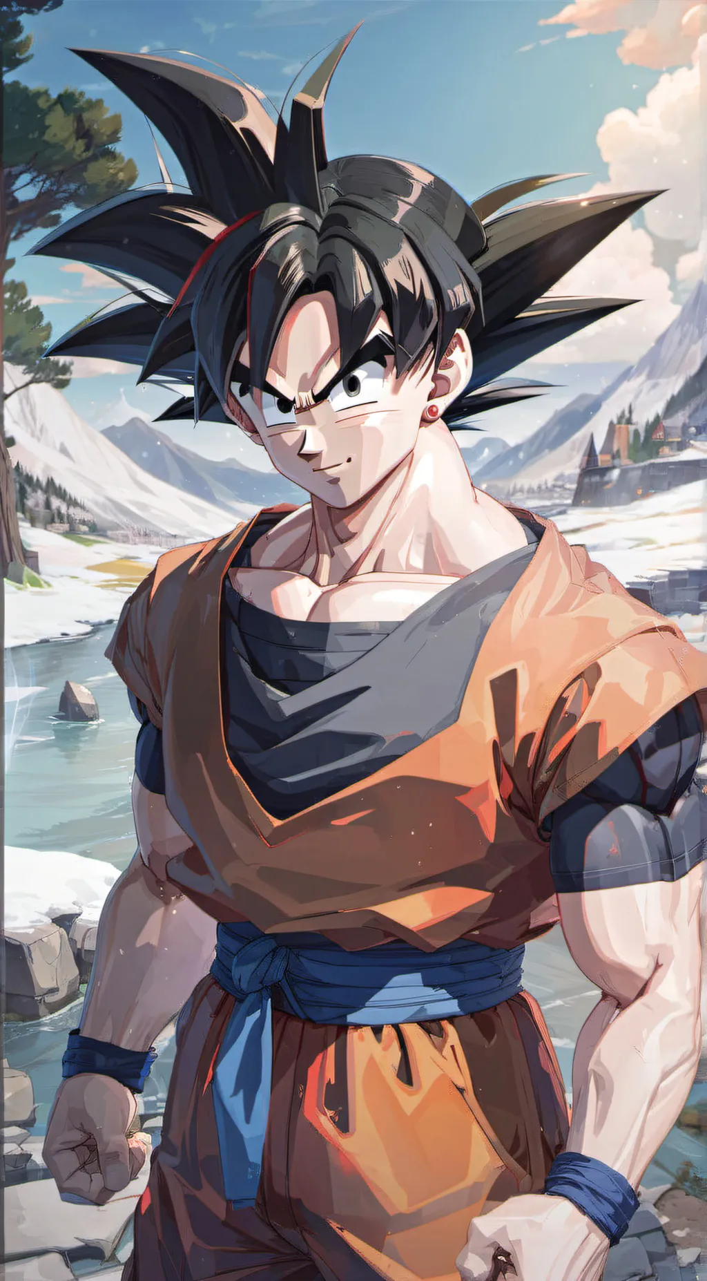 ai character: Goku  background