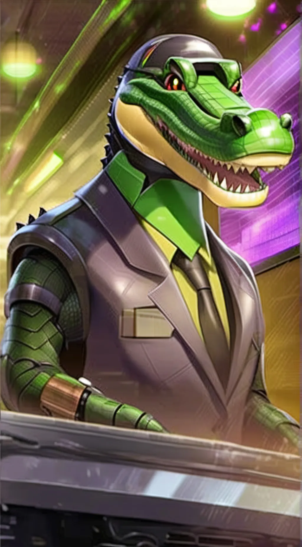 ai character: Montgomery Gator background