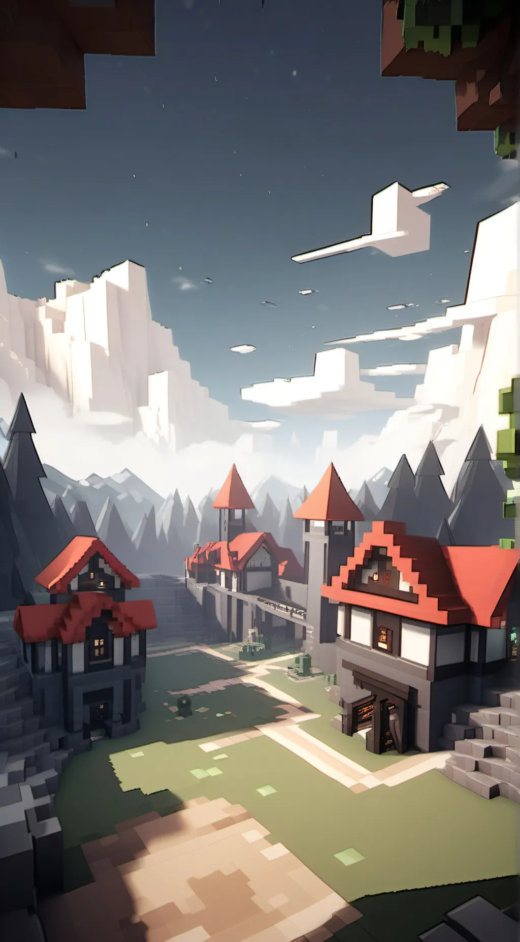 ai character: Minecraft background