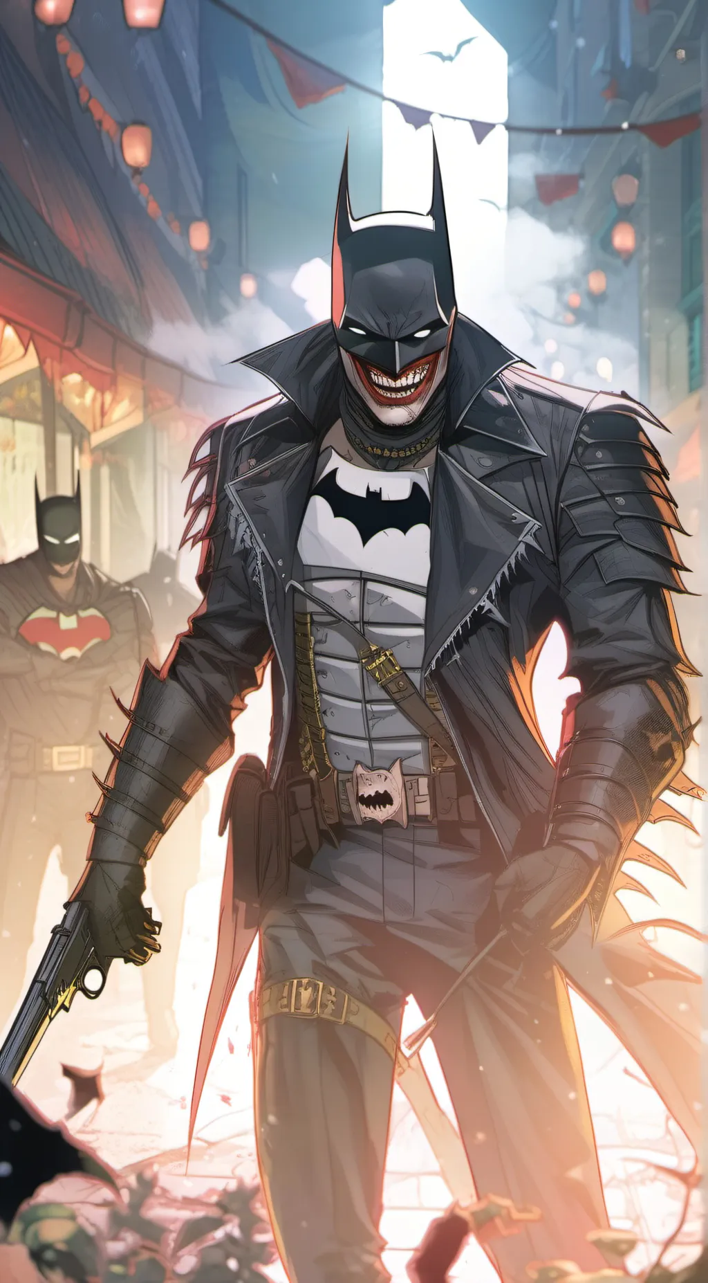 ai character: Batman who laughs background