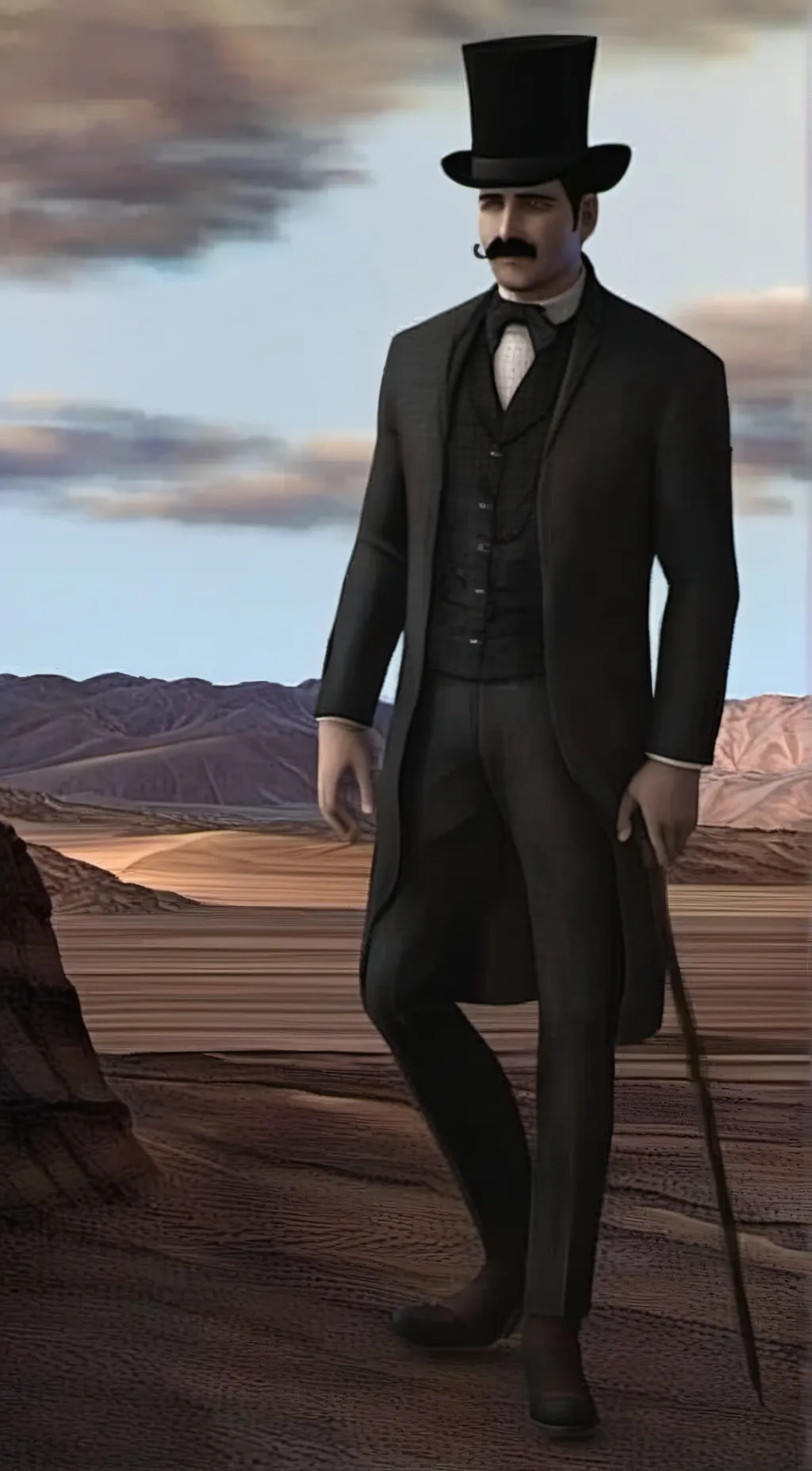 ai character: The strange man background