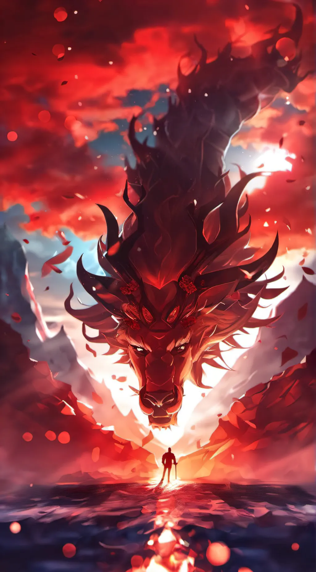 ai character: All mighty dragon background