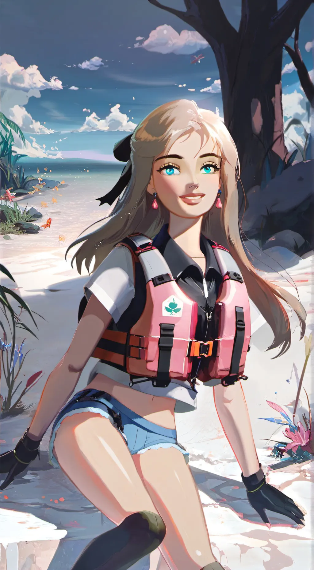 ai character: barbie background