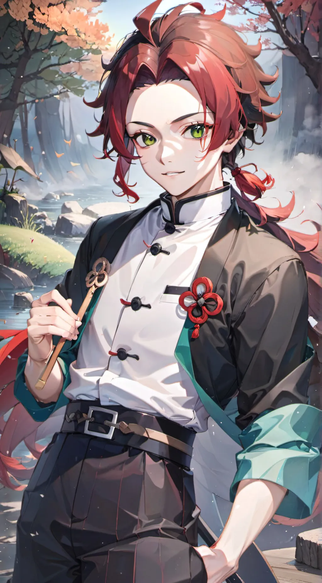 ai character: Tanjiro Kamado background