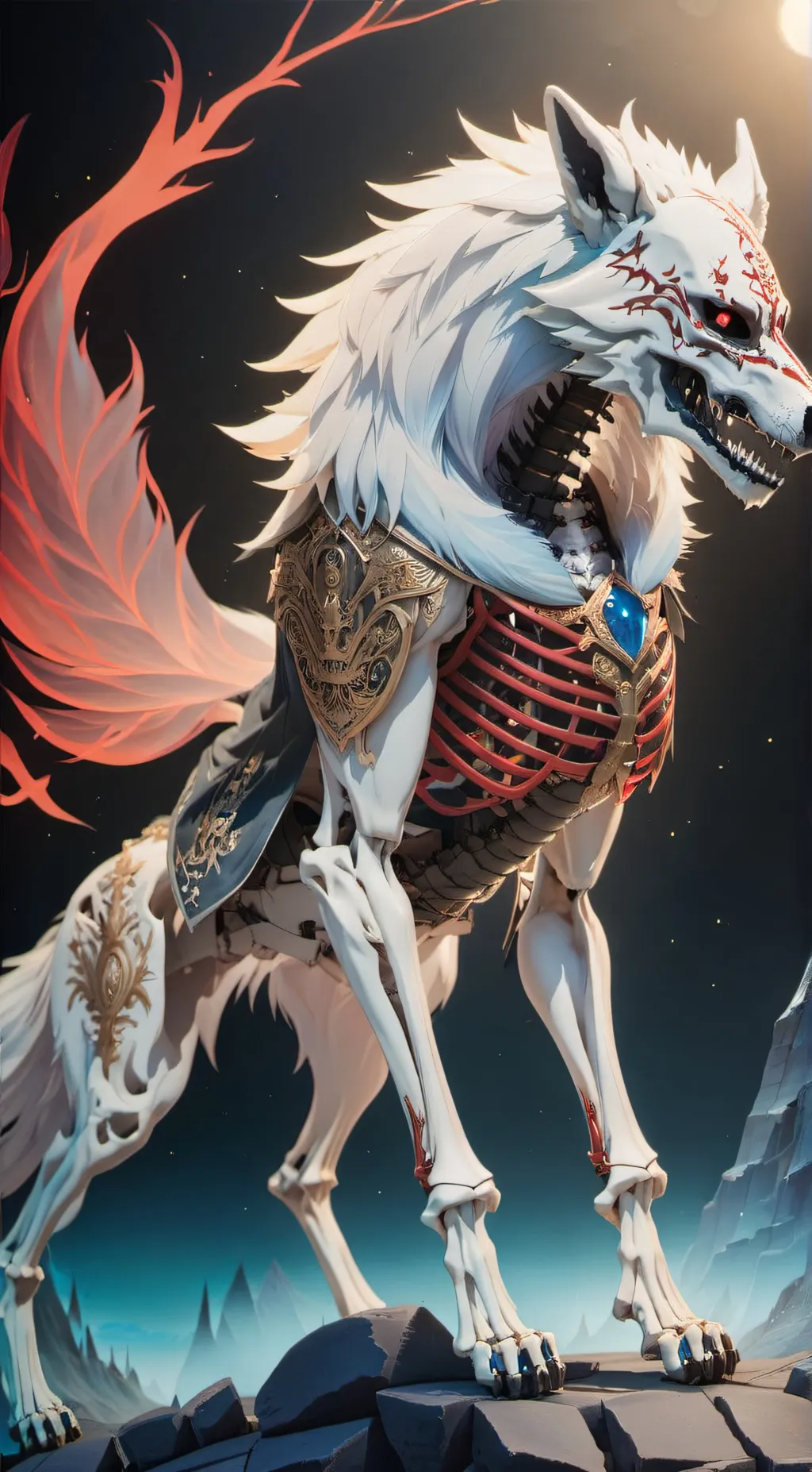 ai character: Smoke background