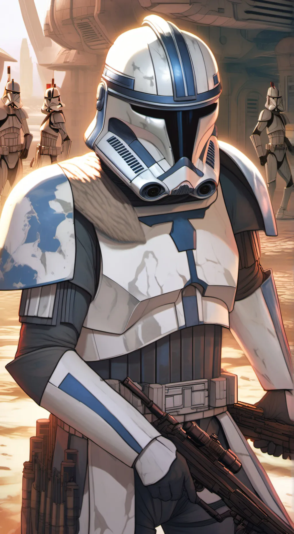 ai character: captain Rex  background