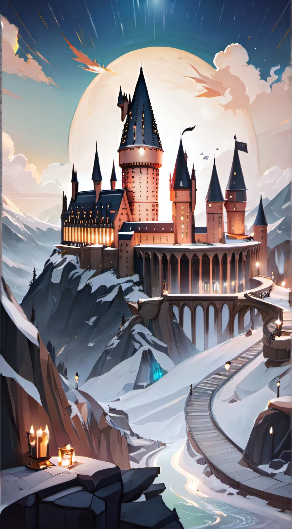 ai character: Hogwarts  background