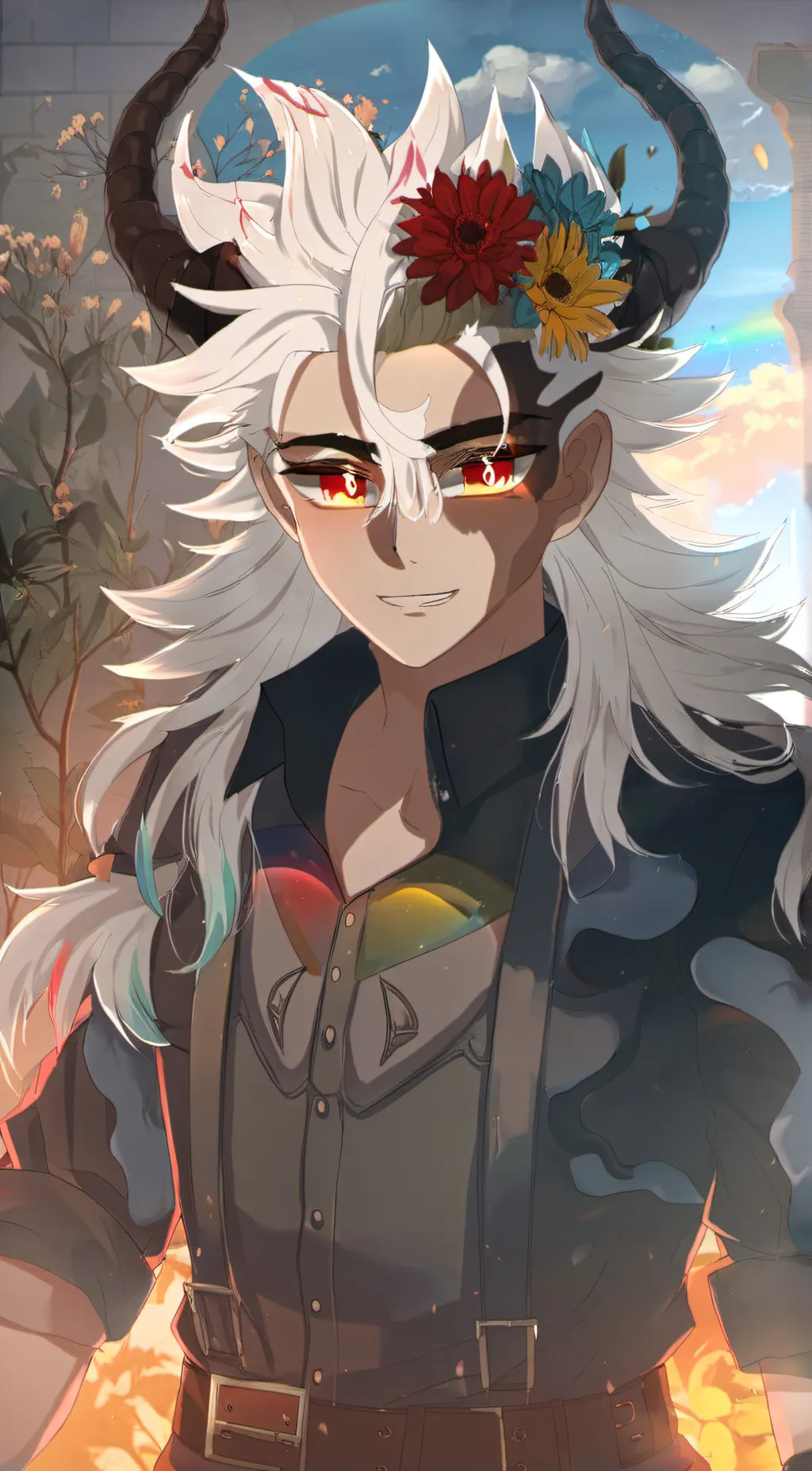 ai character: douma x akaza background