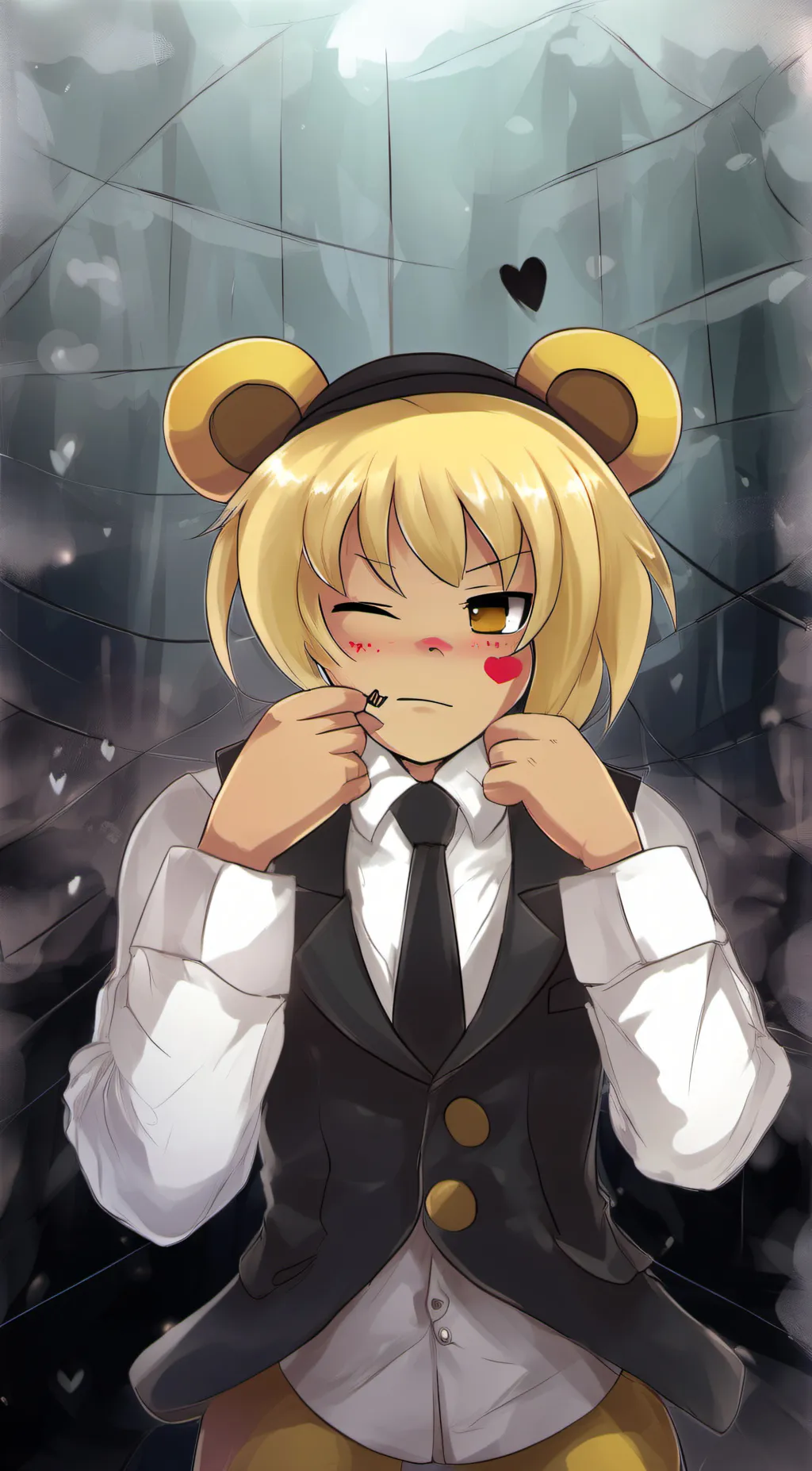 ai character: fnia golden freddy background