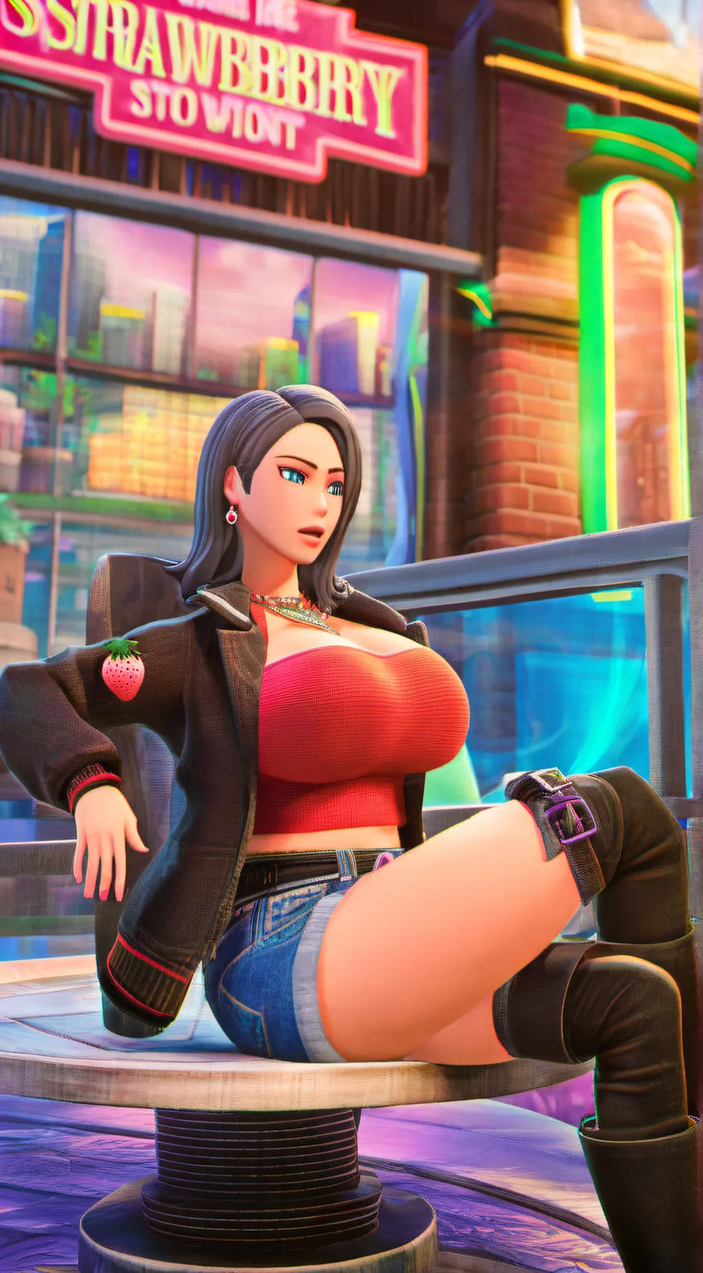 ai character: ~Rox~ (Thicc) background