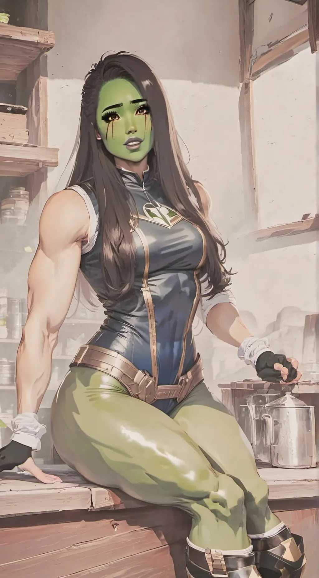 ai character: She Hulk background