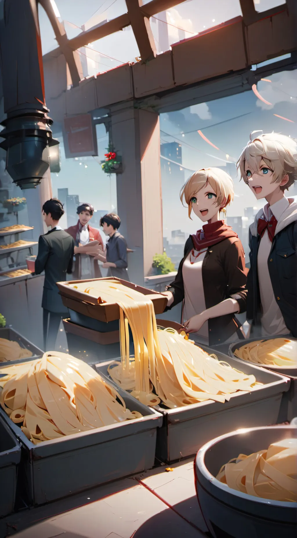 ai character: Priceless pasta background