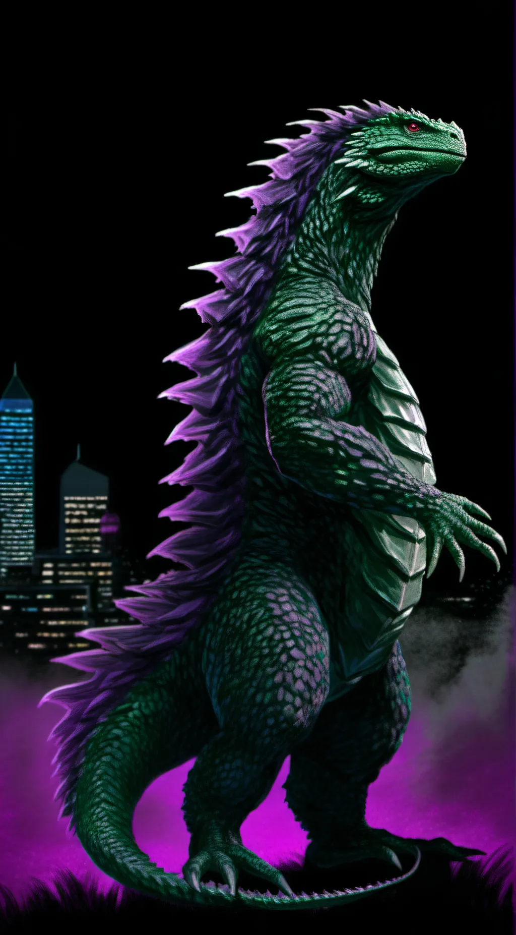 ai character: godzilla 2000 background