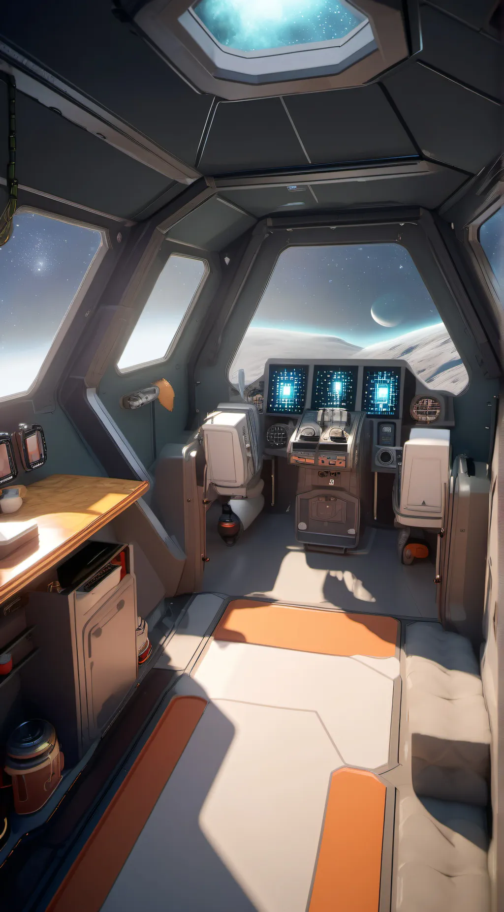 ai character: Space Ship background