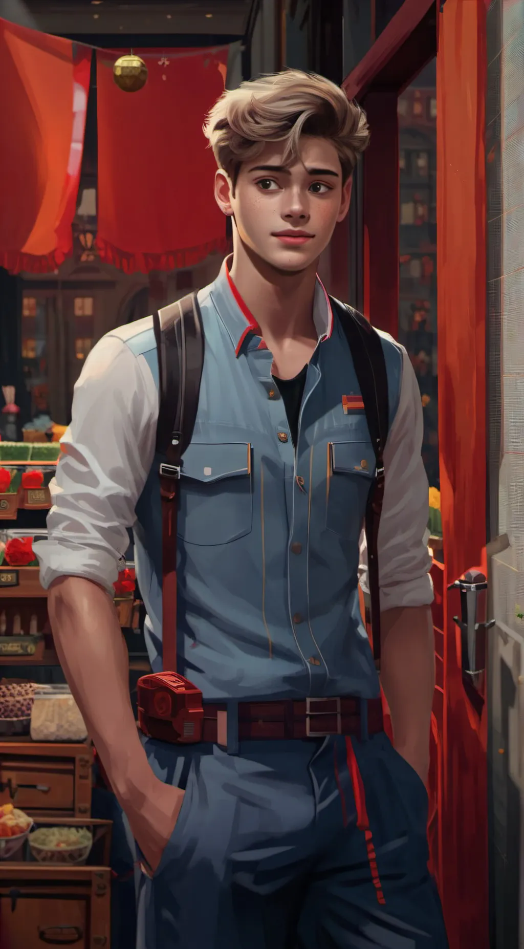 ai character: 💙❤️Henry heart❤️💙 background