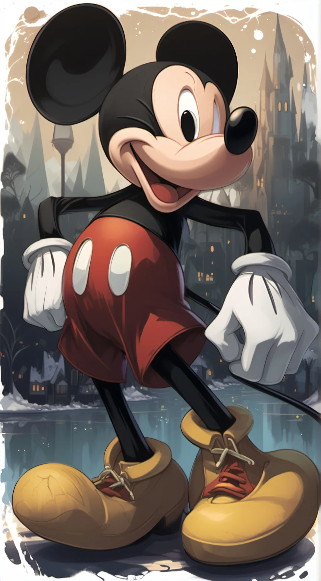 ai character: Micky mouse background