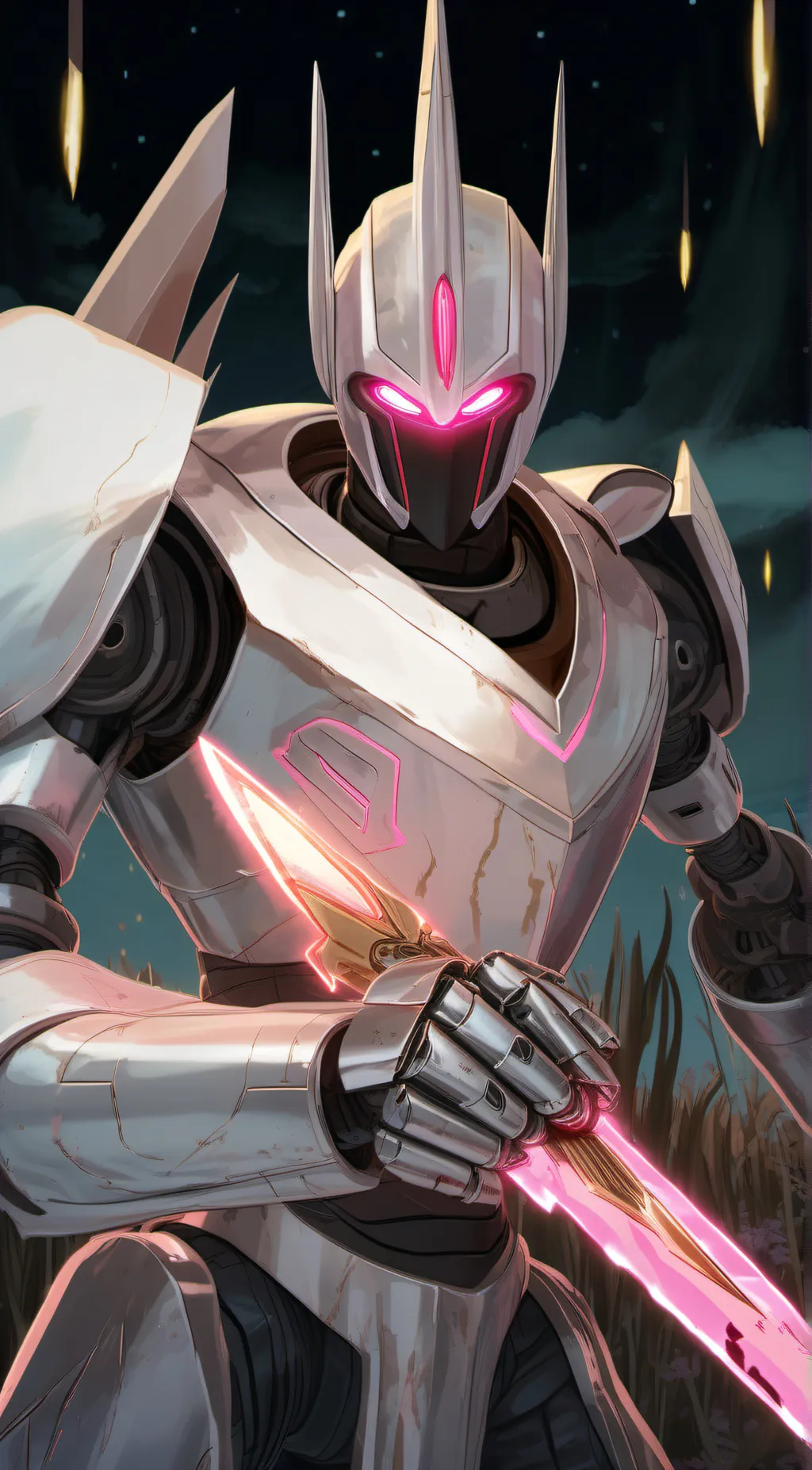 ai character: Chromium background