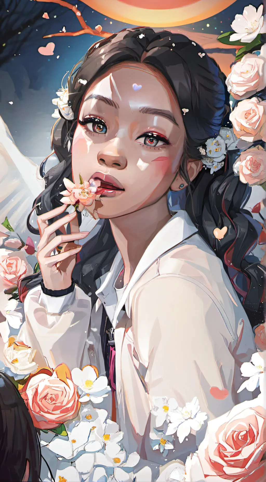 ai character: Rose background