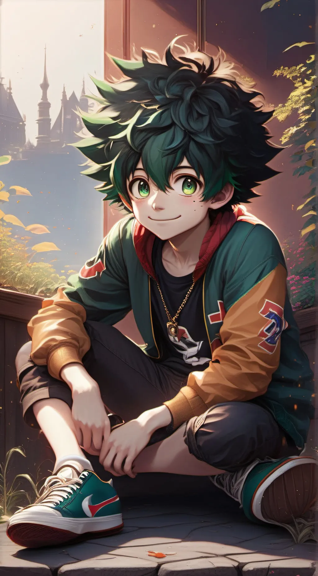 ai character: Deku  background