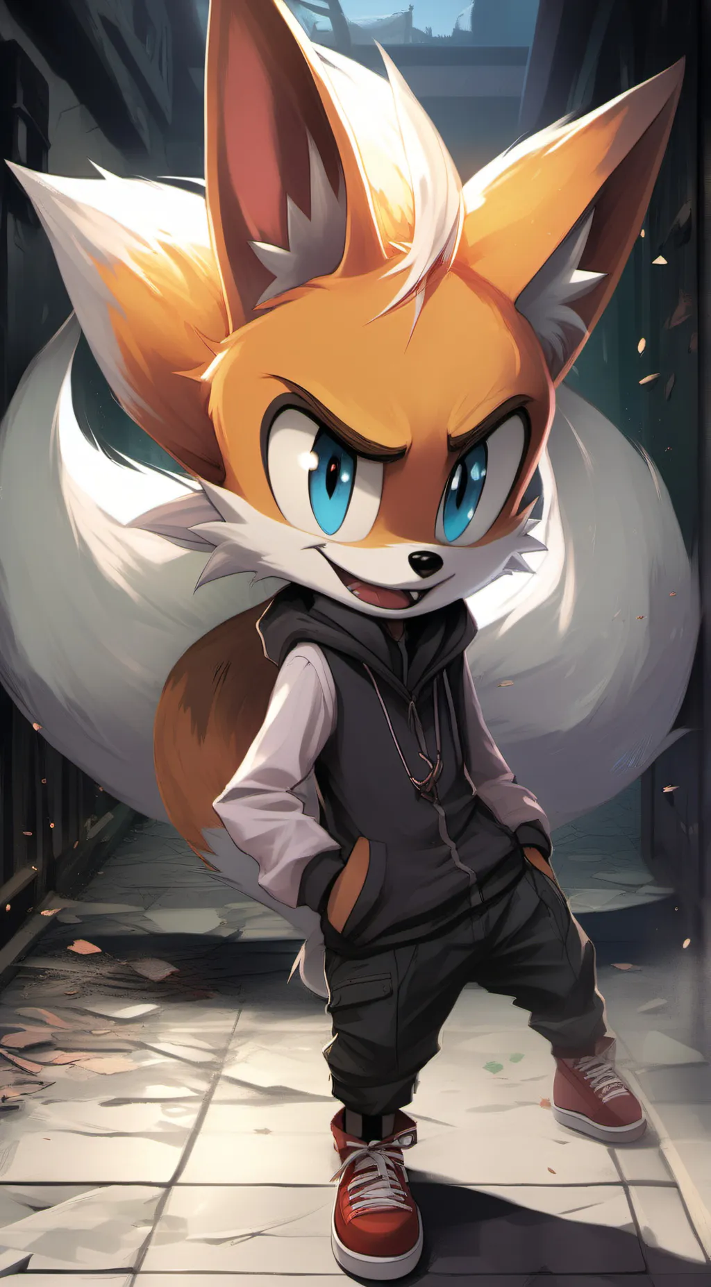 ai character: Crazy tails background
